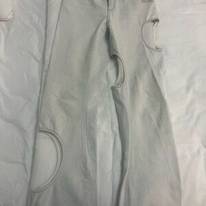 Stylish Gray Cut-Out Pants